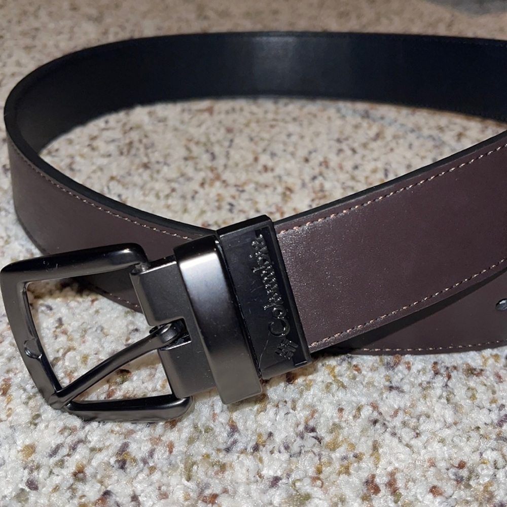 Columbia Men’s Reversible Black Brown Belt sz M 34-36